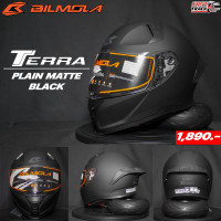 ราคา Bilmola หมวกกันน็อคเต็มใบทรงสปอตร์ รุ่น TERRA แถมฟรี ชิลด์ ดำ ทุกใบ (21290973791)
