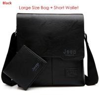 ราคา JEEP BULUO กระเป๋าแฟชั่นผู้ชายกระเป๋าคาดลำตัวหนังลำลองสำหรับผู้ชายปี2022 2ชิ้น เซ็ต (13103712213)