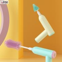 ราคา JOYSO แปรงขวดนมไฟฟ้าซิลิโคนชาร์จใหม่ได้แปรงซิลิโคนทำความสะอาดสำหรับแก้วไวน์ทำความสะอาดกาต้มน้ำ (20374351171)