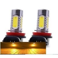 ราคา FOG LAMP หลอดไฟตัดหมอกไฟตัดหมอก หลอดไฟรถยนต์LED ขั้ว H11 5cobชิปแสงสีไอซ์บลู สีขาว สีเหลืองจำนวน2หลอด (21066491606)