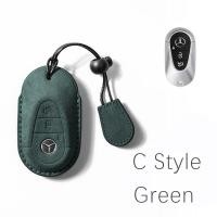 ราคา พรีเมี่ยม Alcantara ฝาครอบกุญแจสำหรับ Mercedes Benz กุญแจรถกุญแจเปลือกหอยพวงกุญแจสำหรับ Mercedes Benz A Class C E Class S Class (20568262423)