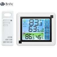 ราคา Brifit เทอร์โมมิเตอร์ดิจิตอลไฮโกรมิเตอร์ เทอร์โมมิเตอร์ดิจิตอลในร่มและกลางแจ้ง ไฮโกรมิเตอร์เซ็นเซอร์ไร้สายพร้อมแสงพื้นหลัง เครื่องวัดอุณหภูมิแบบสัมผัส บันทึกขั้นต่ำและสูงสุด สำหรับบ้าน สำนักงาน ฯลฯ (1
