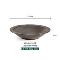 ราคา OMK ชามหมวกฟางจานพาสต้าถาดลึกขนาด8 5นิ้วเซรามิคโบราณยุโรป (20068758398)