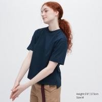 ราคา UNIQLO เสื้อยืด AIRism คอตตอน แขนสั้น ทรงหลวม (20537855708)