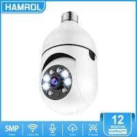 ราคา Hamrol V380 5MP PTZ WiFi Camera 2MP 1080P Light Bulb 360 Rotate Panoramic Wireless IP Security Camera Remote Viewing (13083872006)