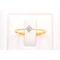 ราคา Happy Jewelry แหวนกระจุกทรงข้าวหลามตัด สวยๆ ทรงคลาสสิค ใส่ติดนิ้ว ทองแท้ 9k 37 5 เพชรเกสร ME866 (16983107301)