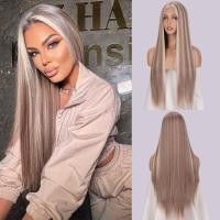 ราคา Is วิกผมสังเคราะห์วิกผมยาวตรงสีชมพูสำหรับผู้หญิงสีบลอนด์สีดำสีแดงสีส้มวิกผมผู้หญิง (21357645690)