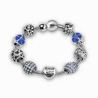 ราคา สร้อยข้อมือเพชรสำหรับผู้หญิงแฟชั่นรูปหัวใจอุปกรณ์โลหะผสมลูกปัด DIY ดอกไม้งูกระดูกโซ่เครื่องประดับ PTQ (16050067136)