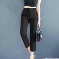 ราคา กางเกงผ้าโรเชฟ กางเกงโรเชฟ กางเกง8 ส่วน ตีเกร็ดหน้า กางเกงทำงาน กางเกงกระบอกเล็ก (1946094104)