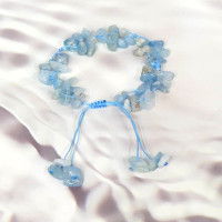 ราคา กำไลหินนำโชคแท้ อะความารีน Aquamarine มีใบการันตี เชือกปรับขนาด (14267910271)