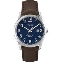 ราคา Timex Mens Easy Reader 38 mm Leather Strap Watch TW2P75900 (18241701391)