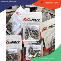 ราคา น็อตชุดสี ทั้งคัน หัวจี้ลาย ก้นหอยแบน สแตนเลสแท้ 100 สีเงิน น้อตชุดสี ใส่กาบ น๊อตใส่ชุดสีทั้งคัน (19535371768)