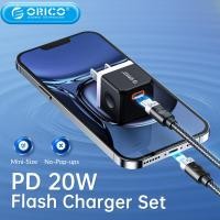 ราคา ORICO ชุดชาร์จ PD 30W USB สายชาร์จเร็ว C 2 4A สายชาร์จเร็วสำหรับ iPhone iPad ชุด Type C (18603050006)
