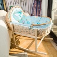 ราคา COD เปลเปลเด็กหวายทอรังทารกแรกเกิดแบบพกพาเตียงสี่ฤดูกาลตะกร้ารถออกไม้เนื้อแข็งมุ้งกันยุง Christmas Gift (16545214509)