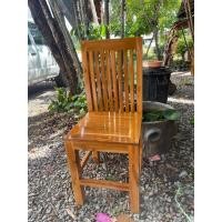 ราคา เก้าอี้ไม้สัก พนักพิง ขนาด40 40สูง45cm สีสัก เอ้าอี้มีพนัก เก้าอี้พิง (19336160033)