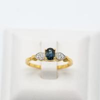 ราคา Happy Jewelry แหวนพลอยแกมเพชร เพชรด้านข้างรวมกันคล้ายเป็นรูปหัวใจ แหวนเพชร แหวนทองเพชรแท้ ทองแท้ 37 5 PL111 (17039827967)