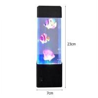 ราคา Led Jellyfish Tank Night Light Color Changing Table Lamp Aquarium Electric Mood Lava Lamp For Kids Children Gift Home Room Decor (11528983886)