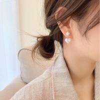 ราคา ต่างหูมุกหัวใจ ต่างหูมุก ตุ้มหู ต่างหูเกาหลี (18146370307)