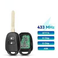 ราคา กุญแจรถยนต์รีโมท2ปุ่ม433MHz ถาม Fob สำหรับโตโยต้า2008 2015 RAV4รุ่น Yaris พร้อมชิป B71TA G H (18409102771)