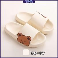 ราคา Yiha รองเท้าแตะผู้หญิง รองเท้าแตะ รองเท้า รองเท้าแตะลายหน้าน้องหมี slippers (17993939837)