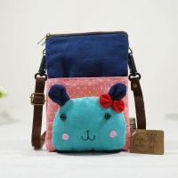 ราคา Cartoon Canvas Art Cross Body Large Screen Mobile Phone Bag Cute Girls Clothing Change Cross Body Mini Bag Carried On One Shoulder OCT (20569259056)