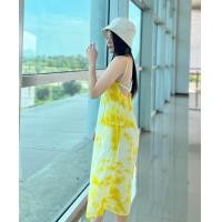 ราคา เดรสสายเดี่ยวมัดย้อม ทรงยาวโชว์หลัง สายผูกได้ 2 แบบ (20093854891)