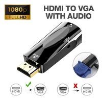 ราคา COD HDMI เป็น VGA AUDIO 1080P อะแดปเตอร์ HDMI เป็น VGA พร้อมเสียงสำหรับพีซีคอมพิวเตอร์โน้ตบุ๊กเดสก์ท็อปแท็บเล็ตไปยัง HDTV Projector Display (16814324584)