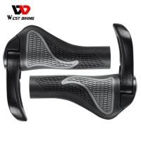 ราคา WEST BIKINGมือจับจักรยานAnti Skid ErgonomicจักรยานHandlebar Cover Alloyยางด้ามจับจักรยานเสือภูเขาปลั๊ก (7541884394)