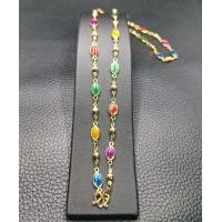 ราคา สร้อยคอพิงค์โกลด์งานเคลือบ ตกแต่งเม็ดแฟนซีเกร็ดเพชร เงาสวย งานเคลือบเกรด A ยาว 24 นิ้ว สวมหัวได้ N0418 (16879797440)