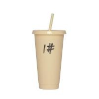 ราคา แก้ว Reuse แบบเย็น แก้วลดโลกร้อน แก้วน้ำพลาสติก มีให้เลือก 20 สี (20846027532)