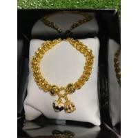 ราคา สร้อยข้อมือทองลายฟักทอง ลงยาจี้ตุ้งติ้ง น้ำหนัก3บาท หุ้มทองแท้ไม่ลอกดำตะขอมีตราปั้ม (20020528597)