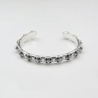 ราคา สร้อยข้อมือแบบถักอเนกประสงค์สำหรับผู้ชายและผู้หญิงเทรนด์ลายขวางดอกไม้กำไลข้อมือแบบเปิดเงินไทย (21324745402)