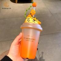 ราคา แก้วสตาร์บัคพร้อมหมวกฟางแก้วเสือน่ารักสตาร์บัคถ้วยสตาร์บัคแก้วแก้วแบบมีหลอดลายการ์ตูนแก้วน้ำขนาด520มล (20766386834)