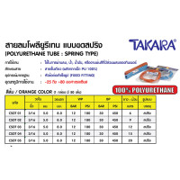 ราคา TAKARA สายลมสปริง สำเร็จ 5x8mm 6 9 12 15 20 เมตร สีส้ม ของแท้พร้อมส่ง (20672922162)