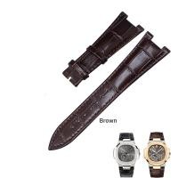 ราคา สายนาฬิกาหนังของแท้คุณภาพสูง25มม สายนาฬิกาหนังสำหรับ Apple Watch เหมาะกับ Patek Philippe 5711 5712กรัม Nautilus สีน้ำตาลสีดำสีน้ำเงินนุ่ม (19112039079)