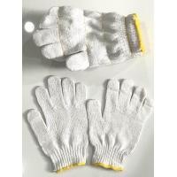 ราคา ถุงมือผ้าทอ สีขาวขอบเหลืองอย่างหนา 7 ขีด แพ็ค 12 คู่ (696630777)