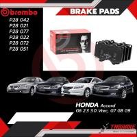 ราคา Brembo ผ้าเบรค Honda accord G6 G7 G8 G9 ฮอนด้า แอคคอร์ด เกรด เซรามิค งูเห่า ปลาวาฬ (17050051283)