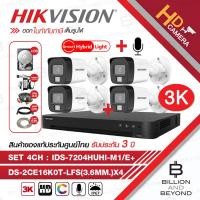 ราคา SET HIKVISION FULL SET 4 CH HD 5 MP iDS 7204HUHI M1 E DS 2CE16K0T LFS 2 8mm 3 6mm HDD ADAPTOR หางกระรอก CABLE x4 HDMI 3 M LAN 5 M BY BILLION AND BEYOND SHOP (16047668446)