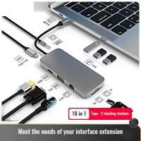 ราคา Multifunction USB C Hub To USB 3 0 HDMI compatible Adapter VGA PD SDTF Card Reader Wireless Charging Docking Station for Laptop (14061211297)