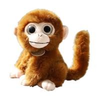 ราคา ตุ๊กตาลิงของเล่นตุ๊กตารูปลิงน่ารักตุ๊กตาน่ารักตุ๊กตาลิงที่มีตาใหญ่ Boneka Mainan หางยาว (21112351222)