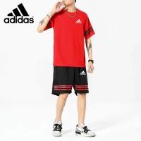 ราคา มาใหม่สวยดี ADIDASชุดผ้าระบายอากาศสำหรับผู้ชายชุดกีฬาลำลอง กางเกงขาสั้น (14313885895)