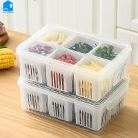 ราคา Skysea ตู้เย็นพลาสติกกล่องเก็บรักษา Scallion รักษาภาชนะบรรจุพร้อมฝาสดและ6ช่องระบายน้ำ Crisper ตู้เย็นเก็บภาชนะสำหรับตู้เย็น (19763071501)
