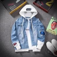 ราคา Naimo เสื้อแจ๊คเก็ตเดนิมสำหรับผู้ชาย Hooded เข้ารูปพอดี Casual ยีนส์แบบสตรีทแจ็คเก็ตแขนยาวอินเทรนด์แจ็คเก็ตแขนยาวตัวนอกสำหรับชาย (9042158277)