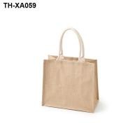 ราคา MUJI jute simple folding shopping bag gunny tote (19544877007)