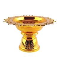 ราคา พาน คุณภาพเยี่ยม คละลาย พานโตกพลาสติก สีทอง พานไหว้ครู พานเงินพานทอง พานวางพระ พานดอกไม้ (17475001284)