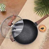 ราคา กระทะเคลือบด้ามจับ พร้อมฝาปิด กระทะเคลือบ ร้อนเร็ว ไม่ติดกระทะ รุ่น Non stick frying pan 52B 00A 32cm (17432628585)