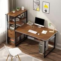 ราคา โต๊ะ โต๊ะทำงาน โต๊ะทำงานไม้ โต๊ะคอมพิวเตอร์ โต๊ะไม้ โต๊ะเขียนหนังสือ โต๊ะมีลิ้นชัก โต๊ะทำงาน ชั้นวางหนังสือ 4 ชั้น desk ขาเหล็ก พ่นสีกันสนิมประกอบง่าย (21275111148)