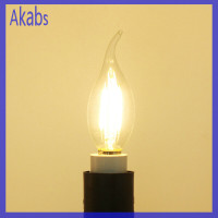 ราคา Akabs หลอดไฟ E14หรี่แสงได้หลอด LED 2W 4W 6W เส้นใยแสงเทียนแบบเอดิสัน240lm 220V (20698957368)
