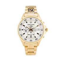 ราคา SEIKO Chronograph 100m รหัส SKS632P1 นาฬิกาผู้ชาย สีทอง โครโนกราฟ ระบบควอตซ์ รับประกันไซโก้ (19489082877)