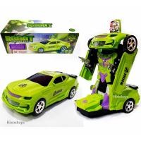 ราคา Robot Change Cars หุ่นยนต์แปลงร่างเป็นรถ ทรานฟอเมอร์ ฮีโร่ ฮัคยักษ์เขียว แปลงร่างอัตโนมัติ ใส่ถ่าน วิ่งถอยชน มีเสียง (21041752985)